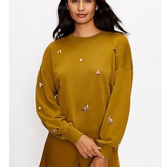 Lou & Grey Tops - Lou & Grey Terry sweatshirt Camp themed